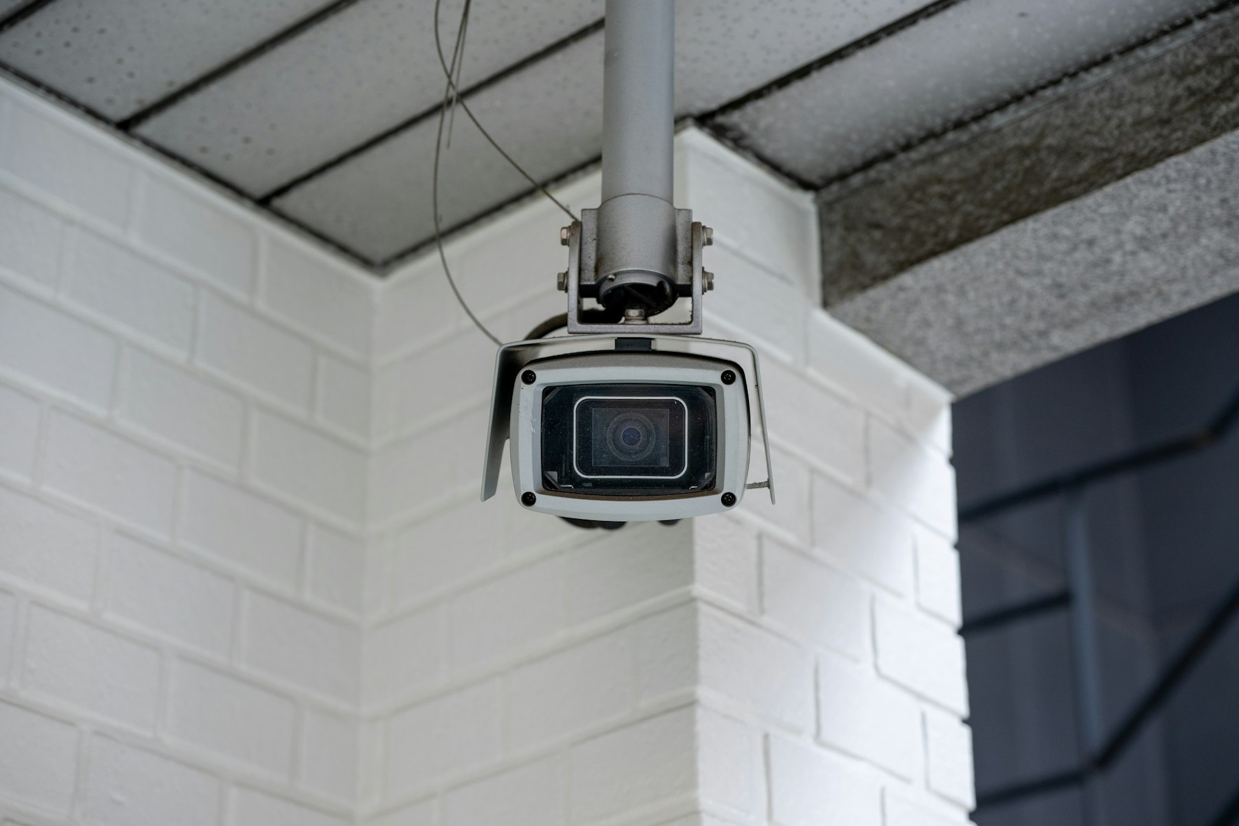 A security camera mounted on a wall, representing security and monitoring equipment